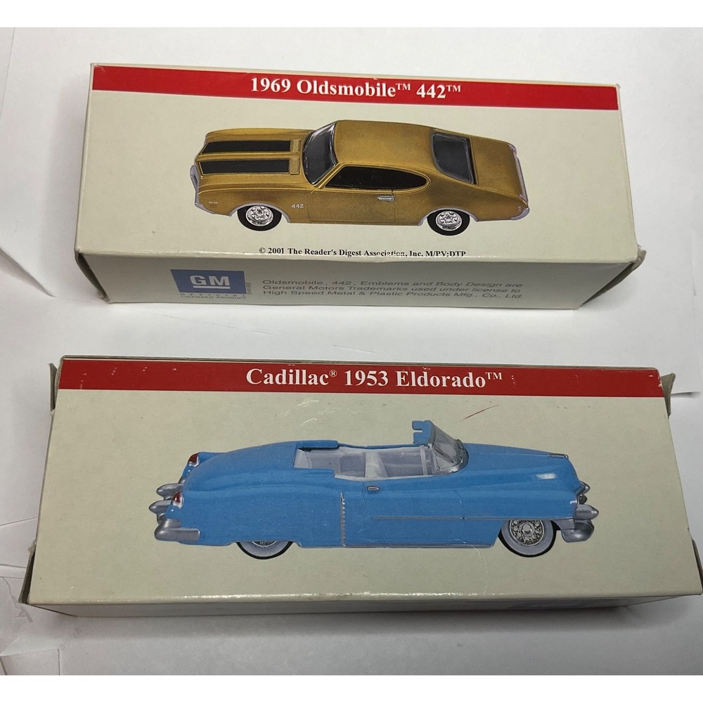2-1953 El Dorado Blue Die Cast Car GM Official Licensed Product 1969 Oldsmobile